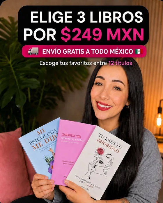 Promoción los 3 libros por 249 pesos con envío gratis a todo México